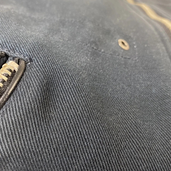 Shabby chic Khujo vintage zip  up moto military field jacket size large - Picture 7 of 17